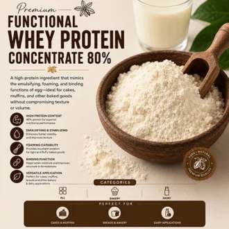 Functional Whey protein concentrate 80%